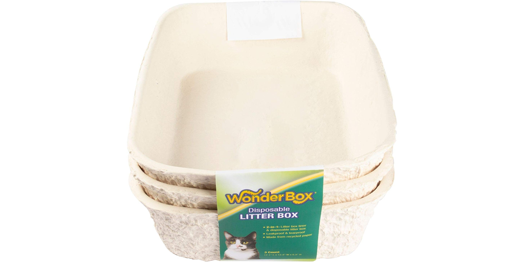 A set of disposable litter boxes