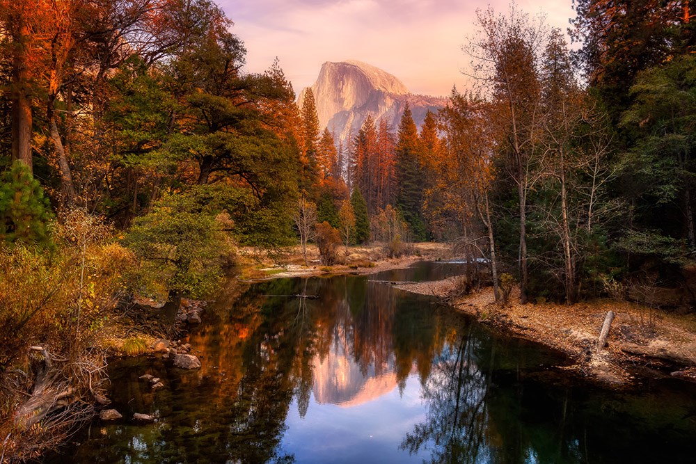 Fall landscape in Yosemite National Park, 