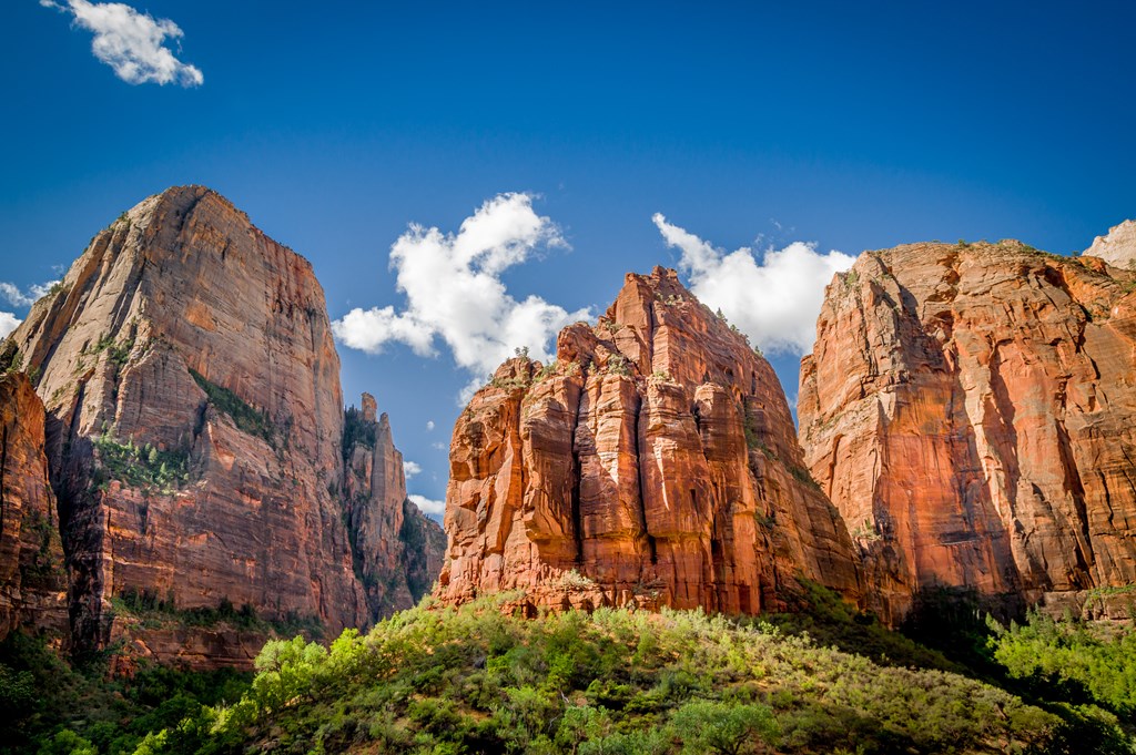 Breathtaking view of three patriarchs in Zion.