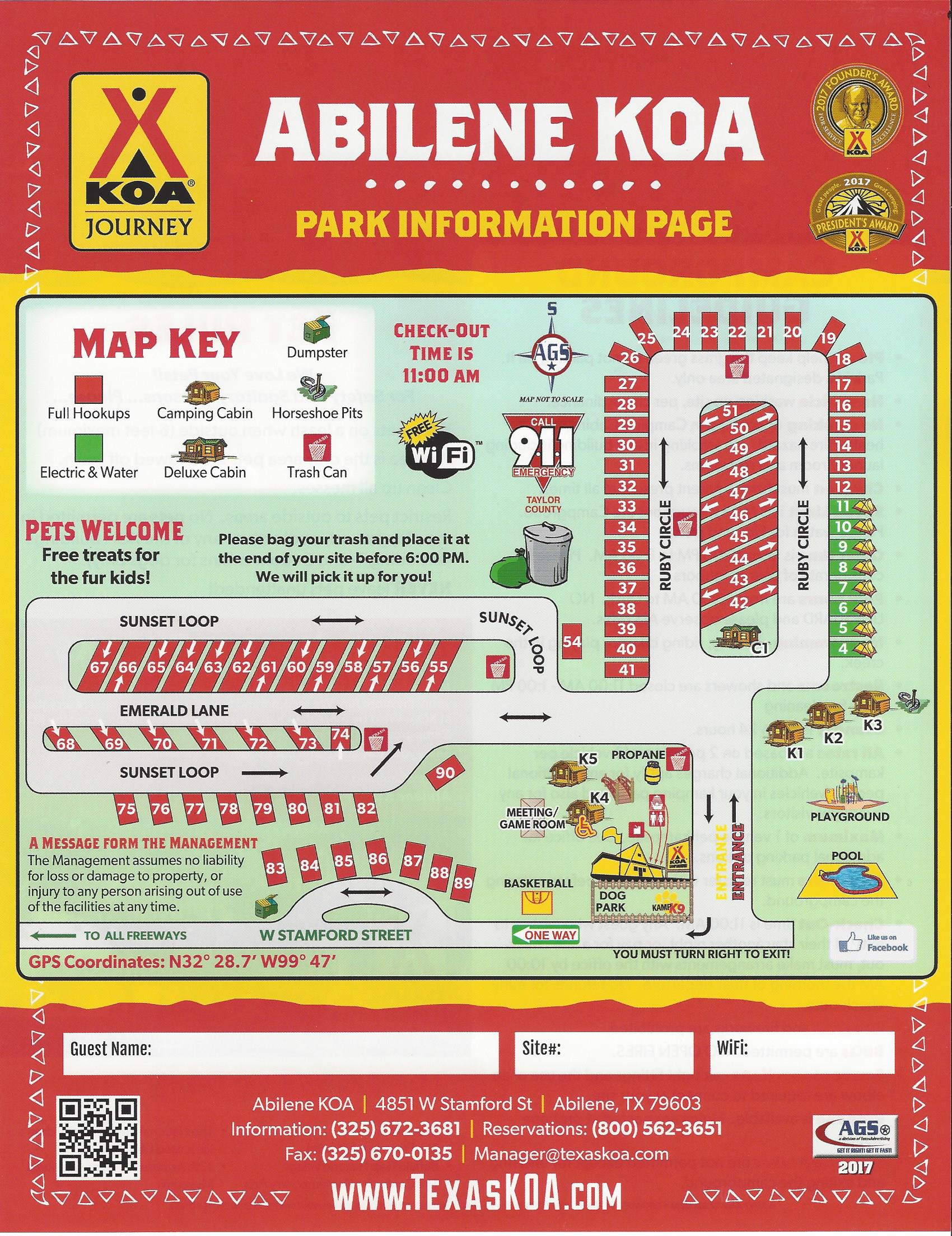 Campground Site Map