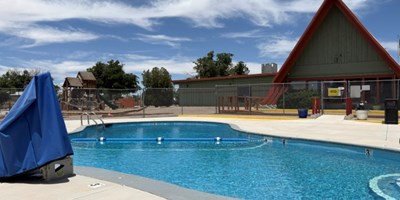 The pool is open