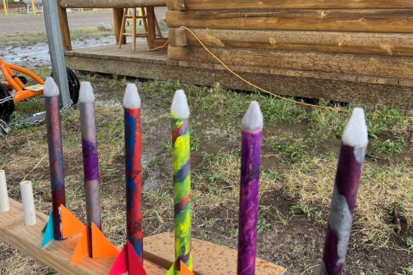 Rocket Painting and Launch Photo