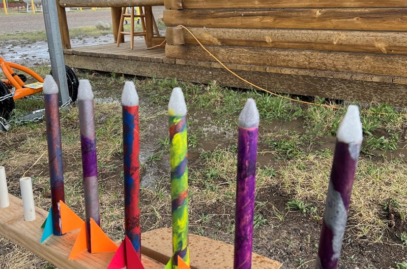 Rocket Painting and Launch Photo