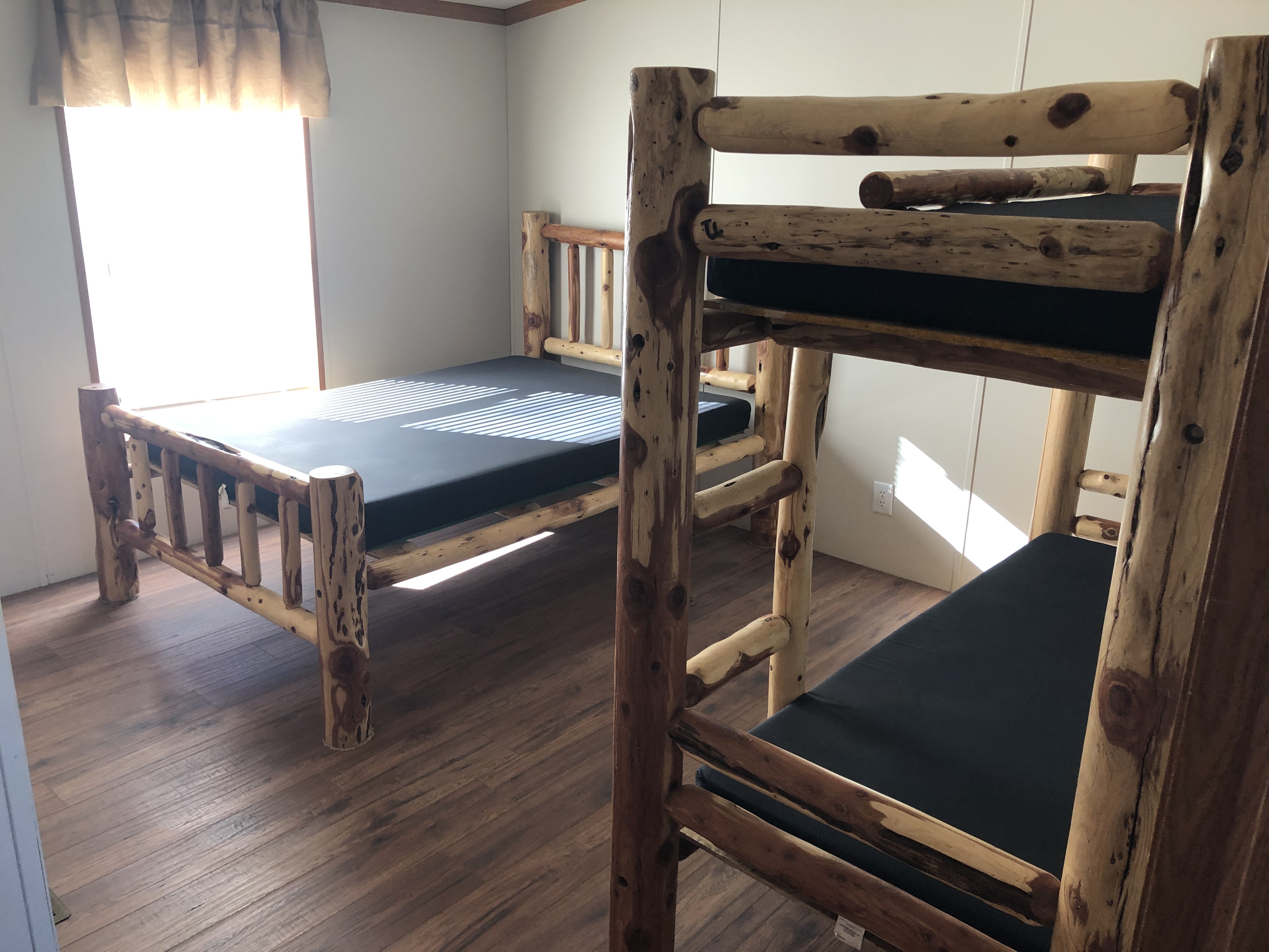 Bedroom #2 with log beds