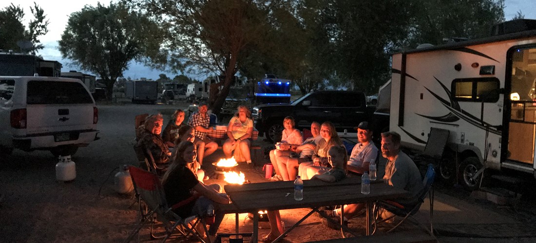 Enjoy a campfire with friends.