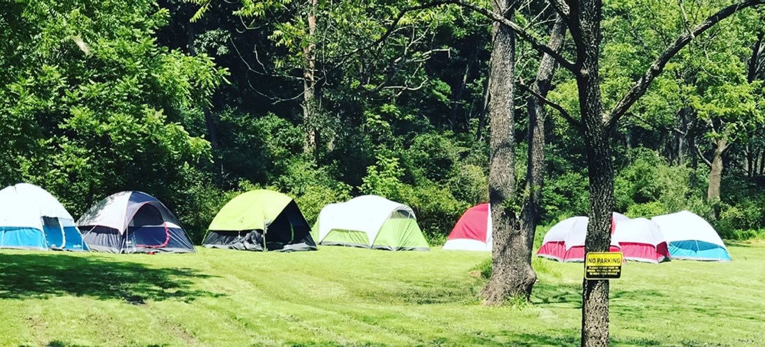 Group tent site, no hookups