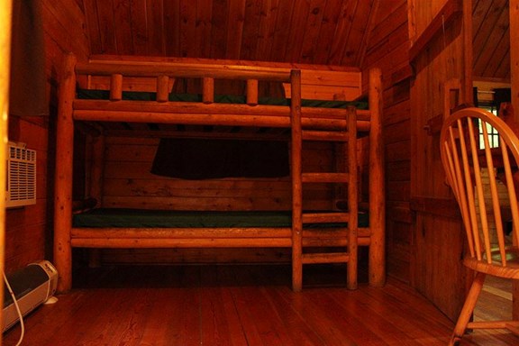Back room with two sets of bunks