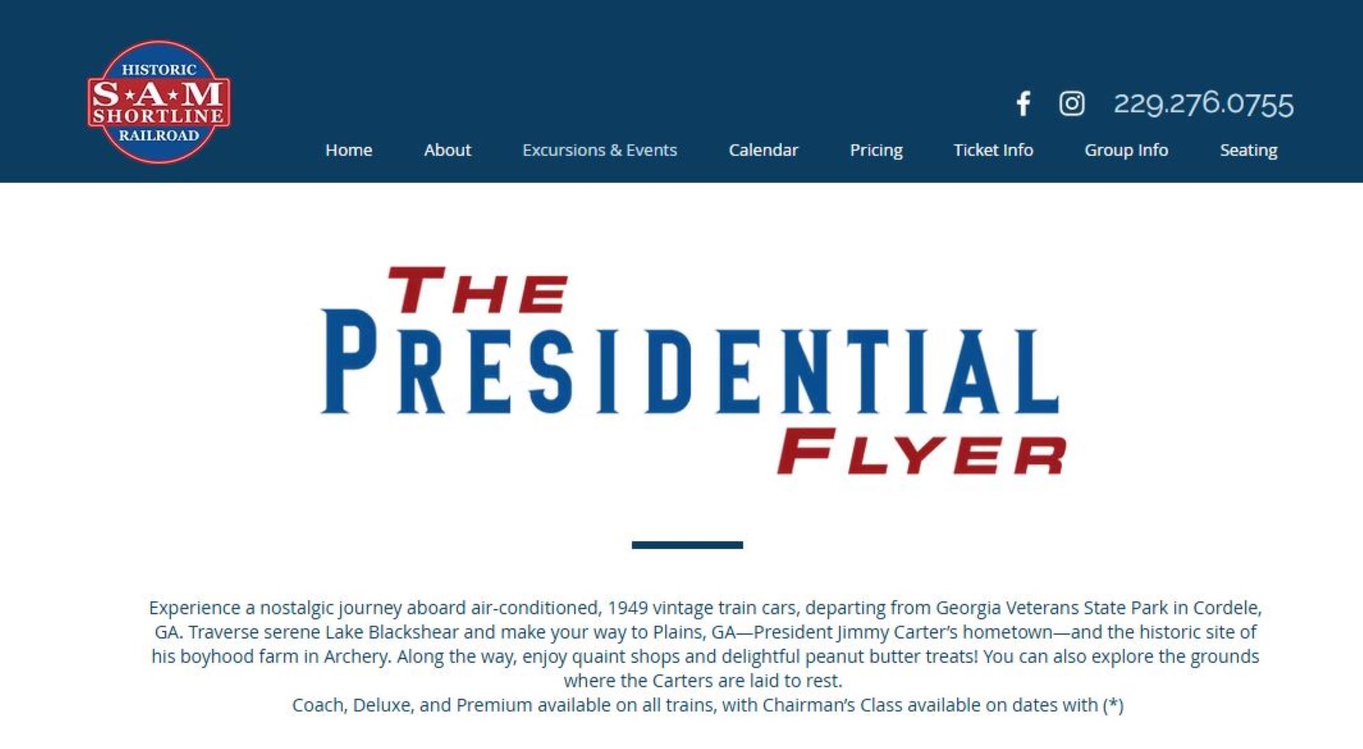 Presidential Flyer Train Ride Photo