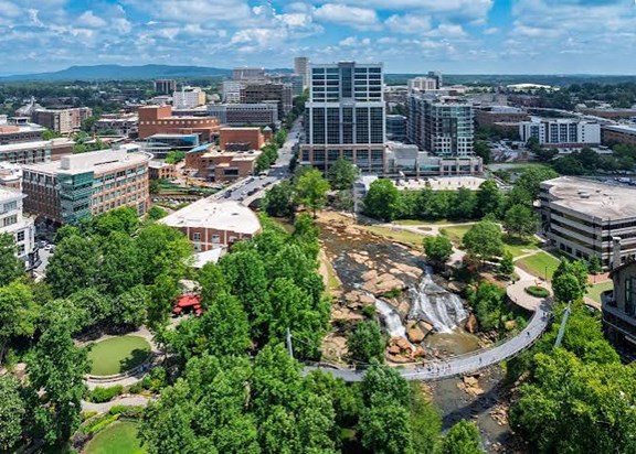 Downtown Greenville, Falls Park and the Swamp Rabbit Trail