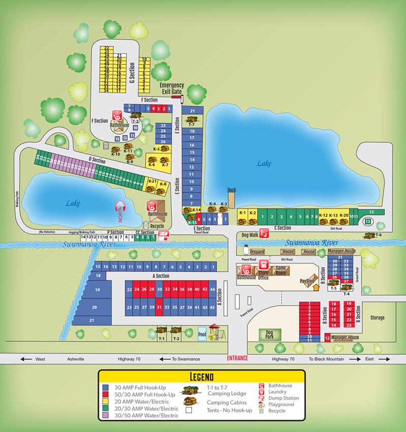 Campground site map