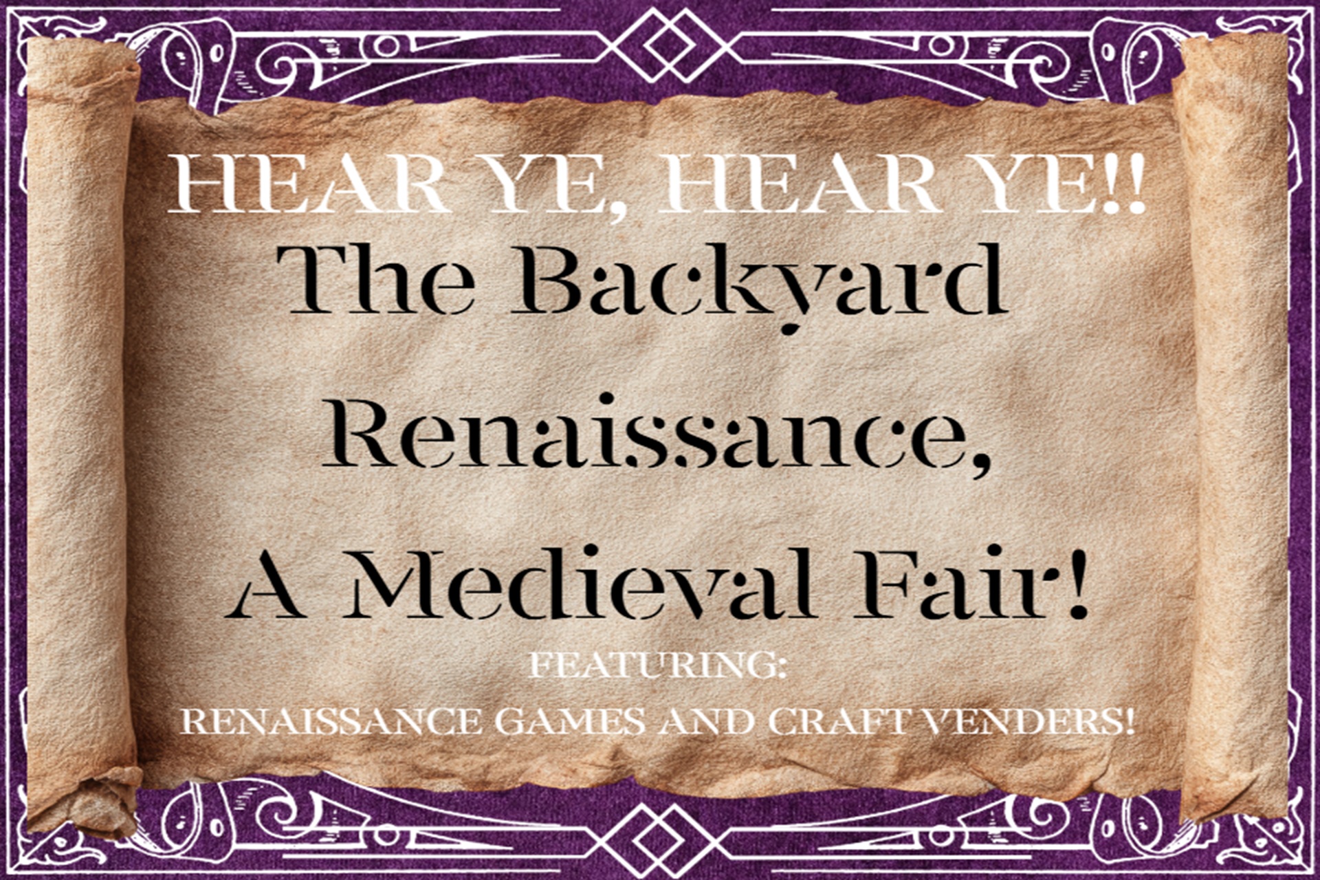 The Backyard Renaissance/Medieval Fair! Photo