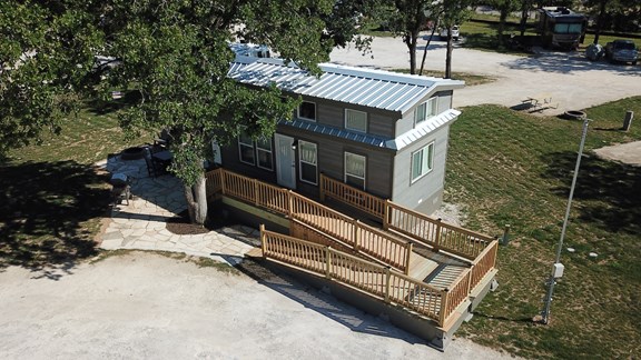 Deluxe cabin, full bathroom with shower, patio included, wheelchair accessible