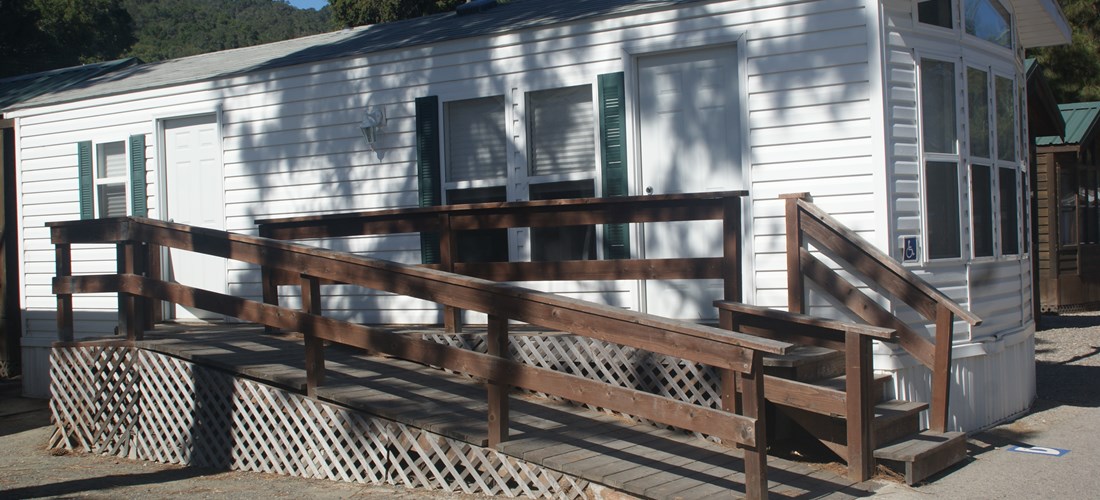 Handicapped accessible lodge exterior