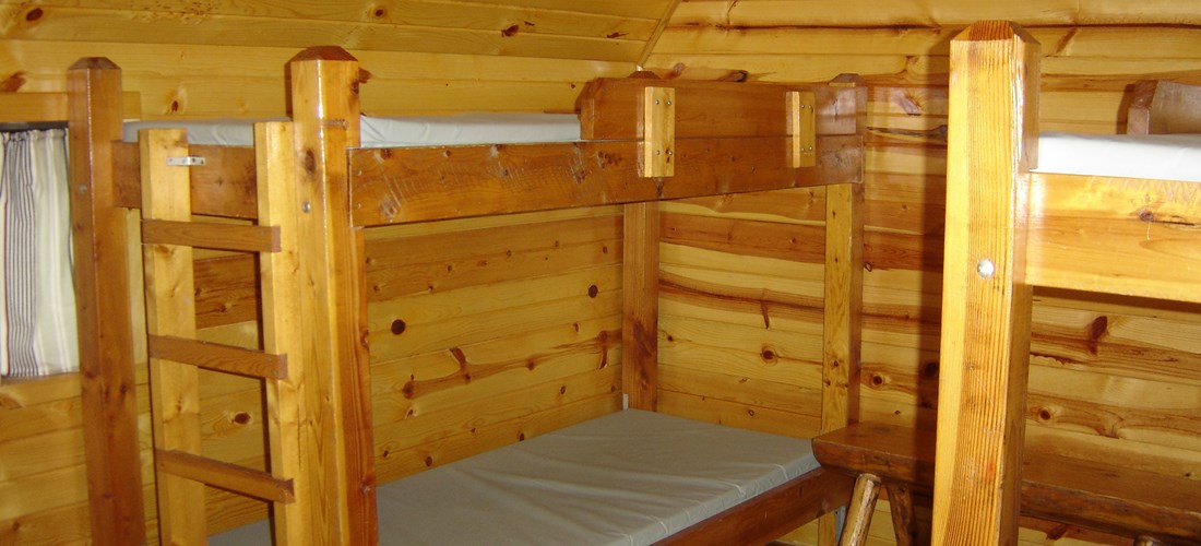 Camping Cabin sleeps 6
note two bunk bed sets straight