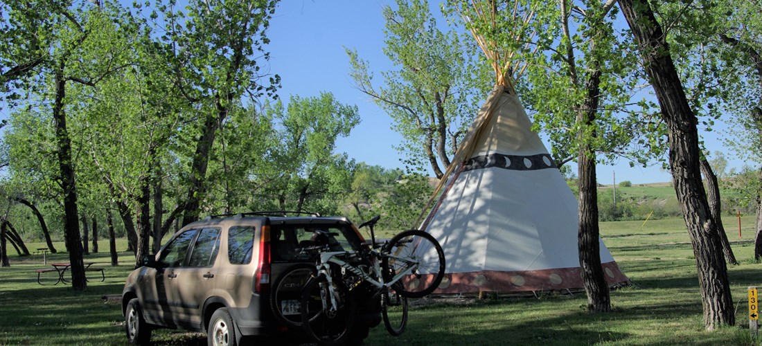 Tipi 130 with car lightened