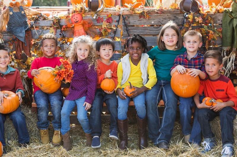 Pumpkin Patch Fun Photo
