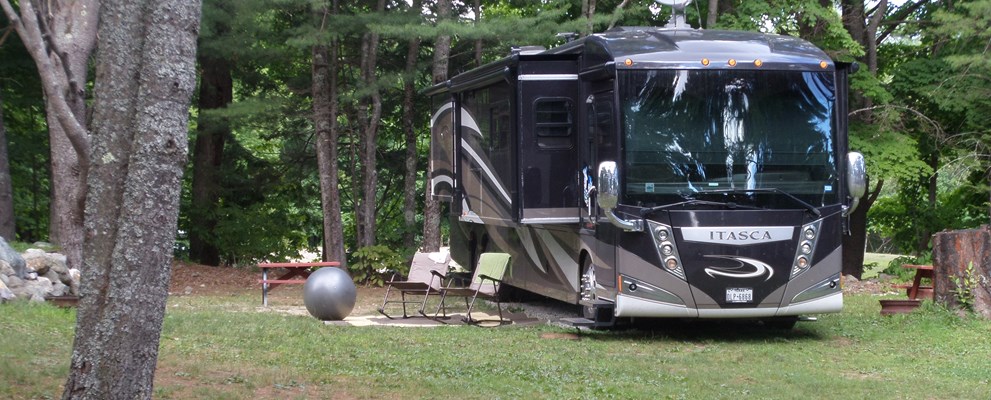 Big sites with privacy, can take a tent or a motor home