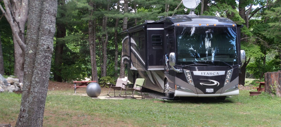 Big sites with privacy, can take a tent or a motor home