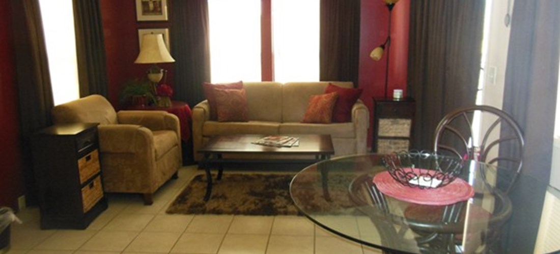 Enjoy the comforts of home in bungalow living areas.