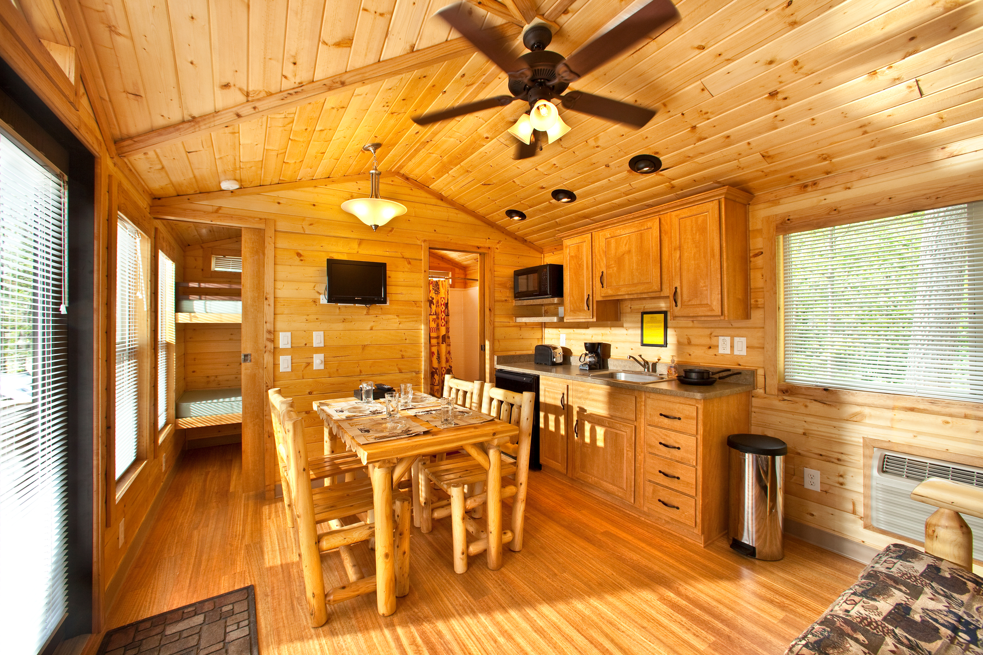 Kitchen and bunk area