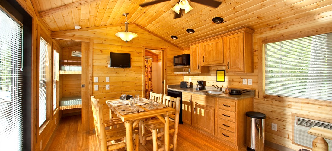 Kitchen and bunk area