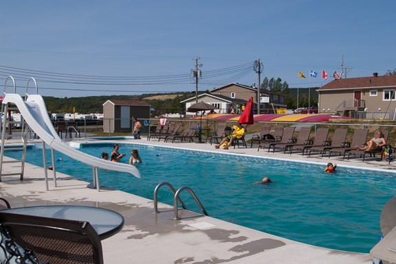 Large heated pool