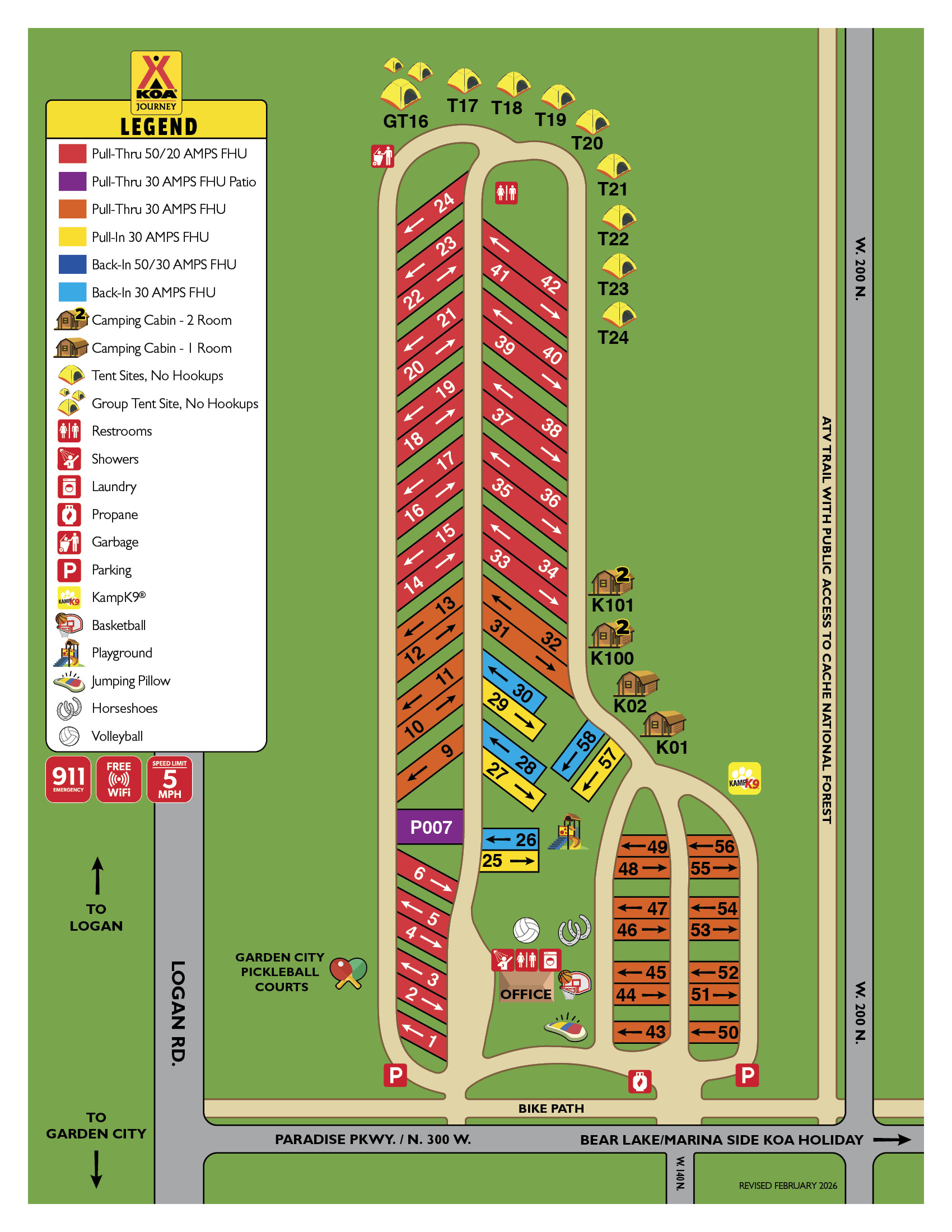Campground Site Map