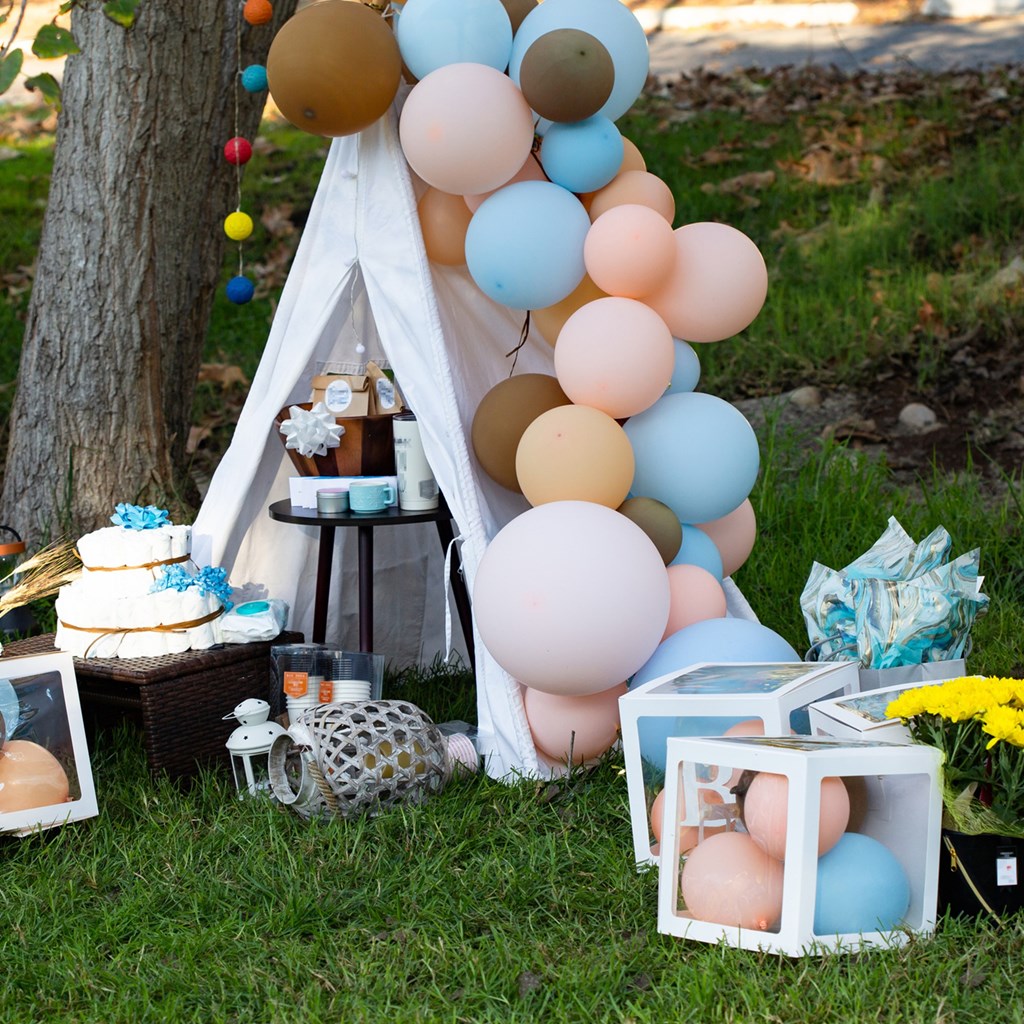 Gender reveal celebration at Beaver KOA