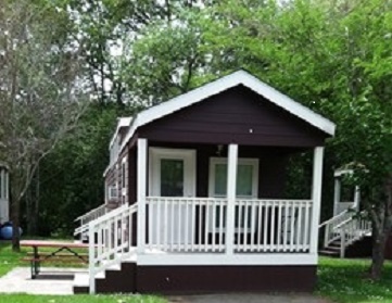 Front porch of cabin