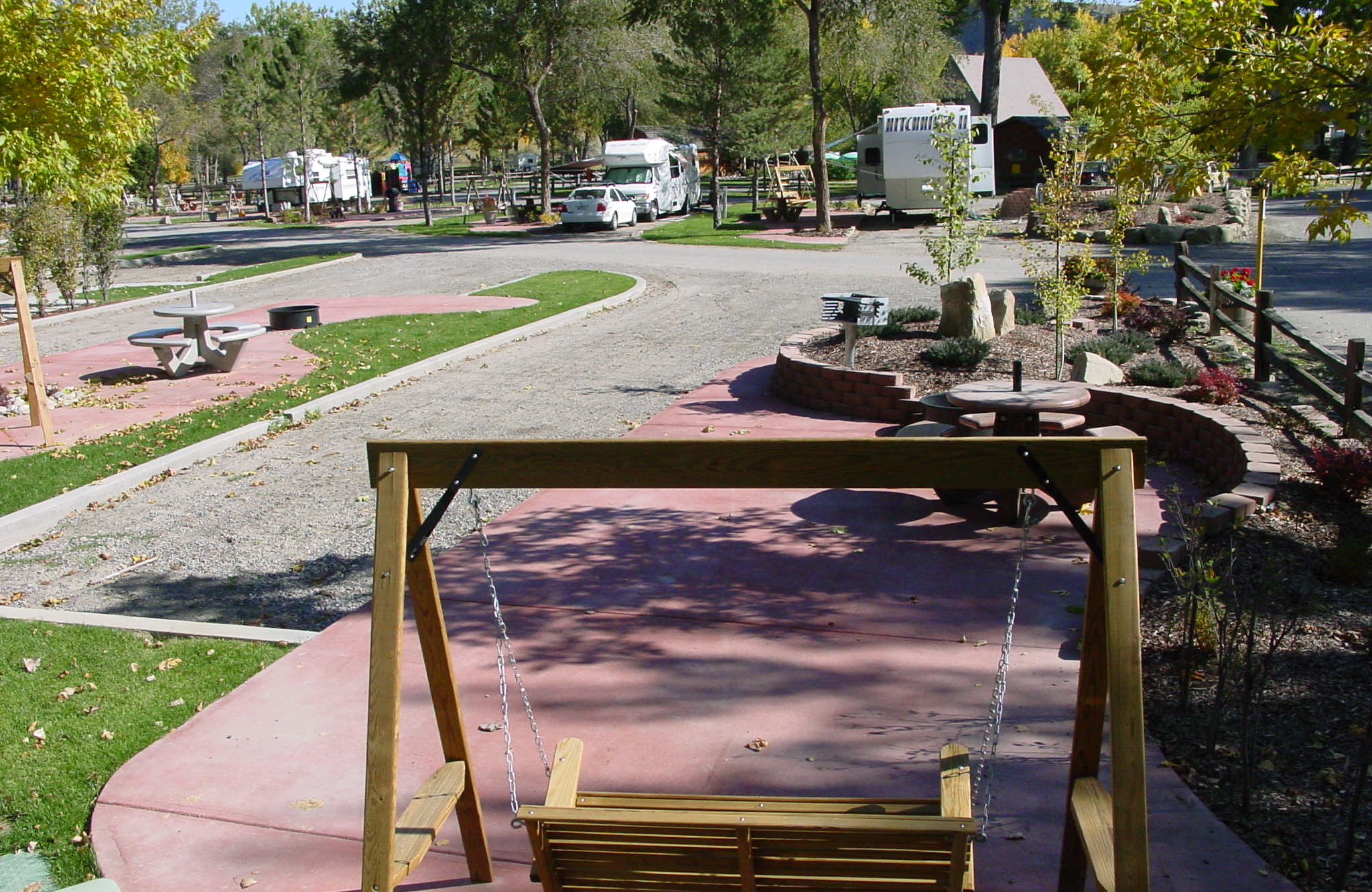 Back In Full Hook Up Sites M1-M8 offer guests both peace and luxury with their spacious patios.