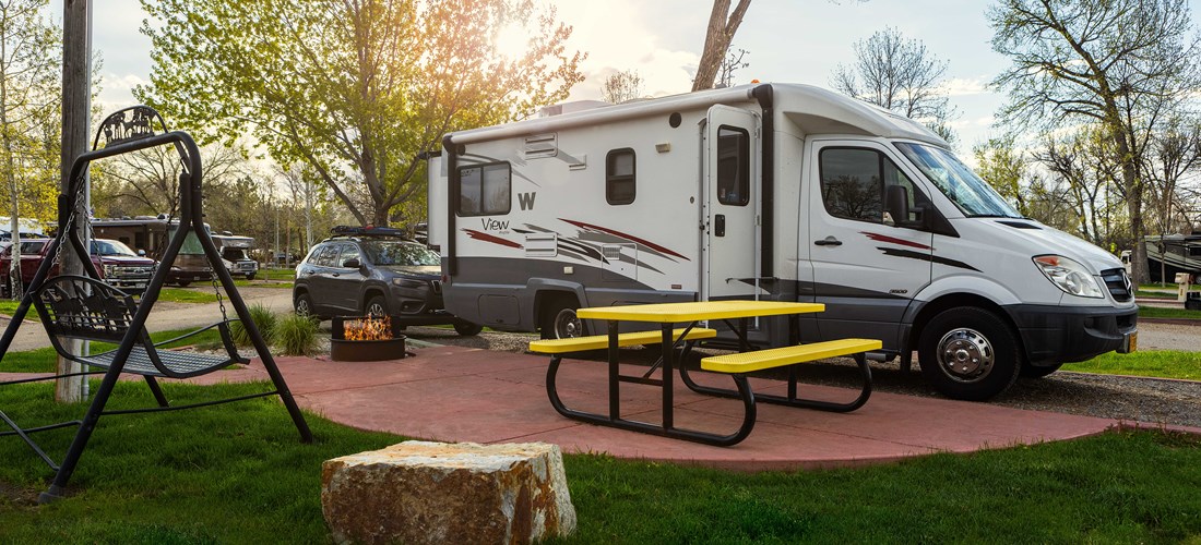 Upgrade your stay and camp in style by choosing one of our deluxe water & electric pull thru sites. These sites are a great option for those who are looking for a quick overnight stop, but still want the luxury of a spacious patio and fire ring.