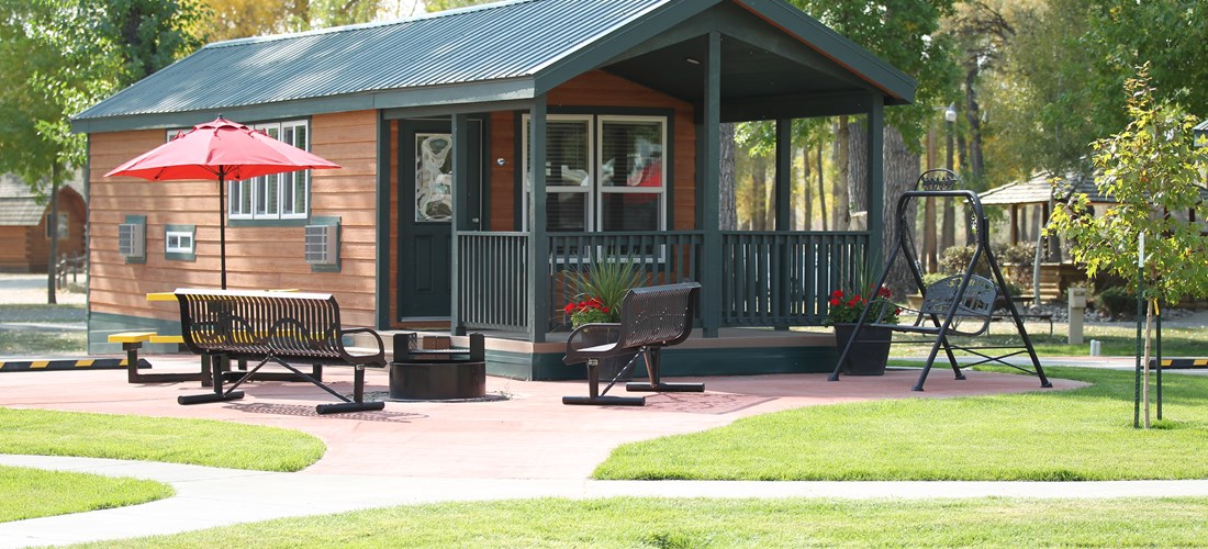 Our Deluxe Cabins are as comfortable outside as they are inside.