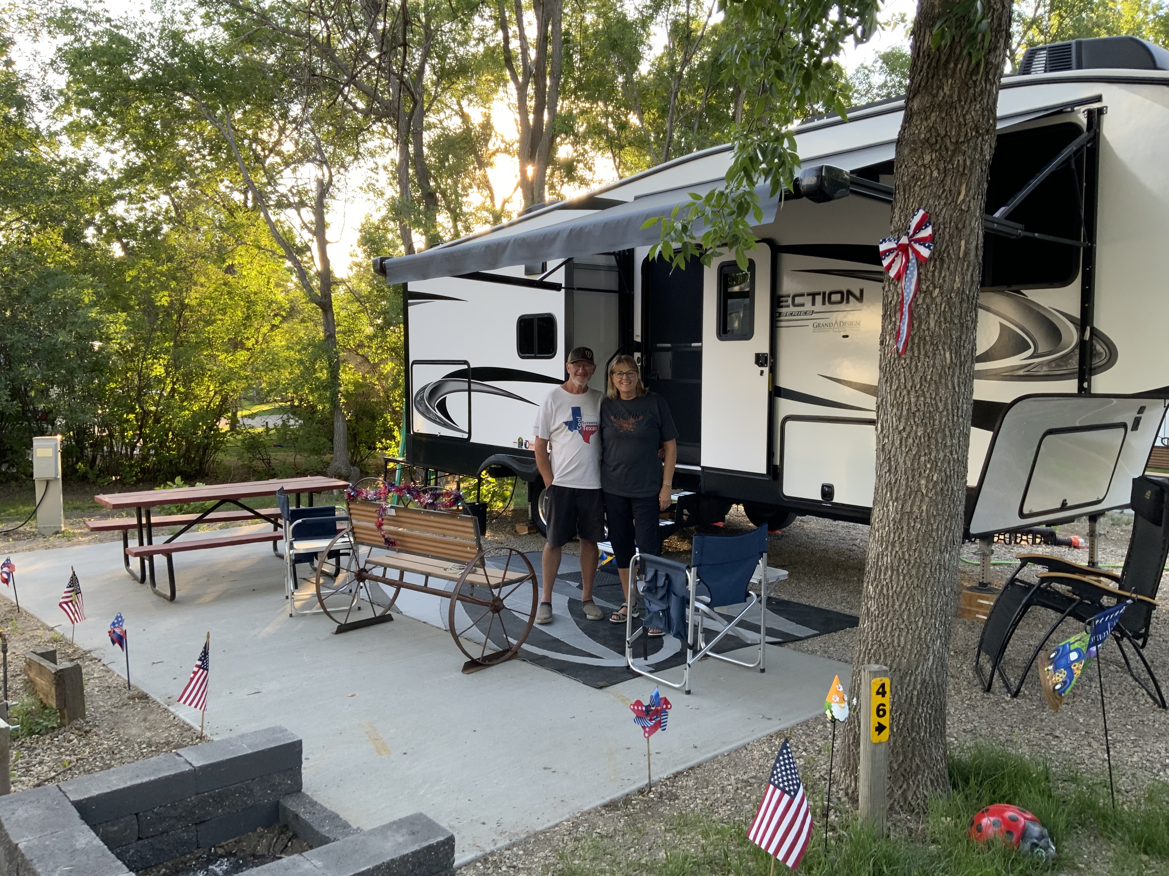 BACK IN FULL HOOK UP PATIO SITE
