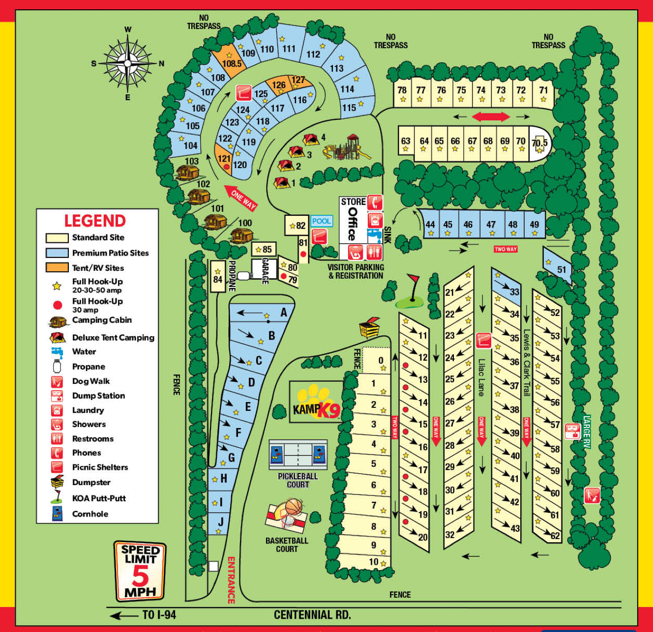 Campground Site Map