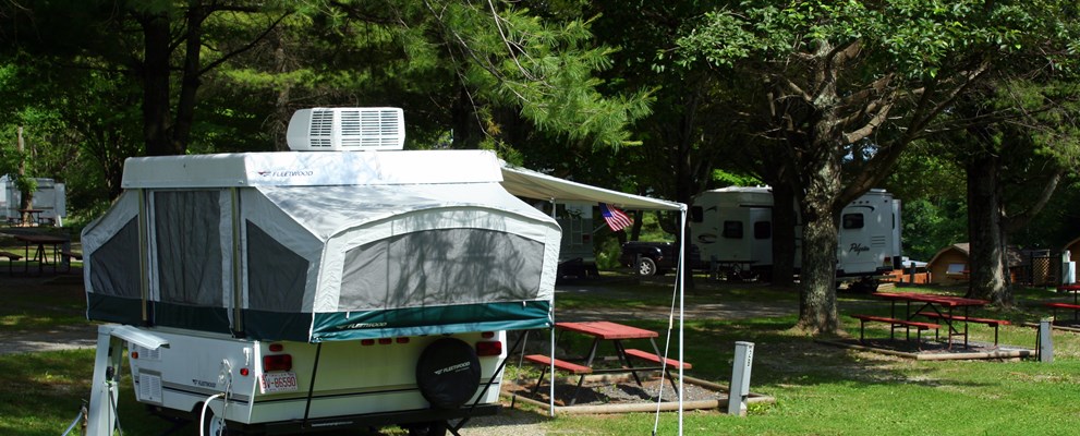 Pop-up, Van,  small camper site