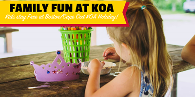 Kids Stay Free at Boston / Cape Cod KOA Holiday