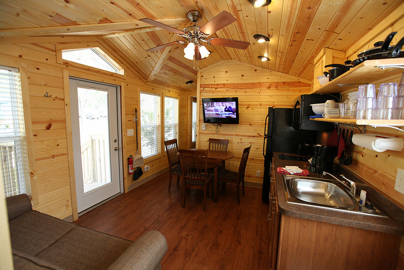 If you need to take a break from the great outdoors, you can relax inside.