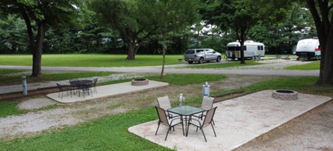 RV Site Patio with Firepit