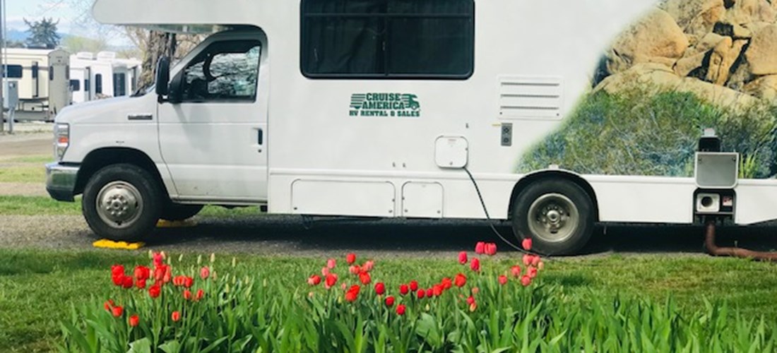 Back in, Full Hookup RV Site