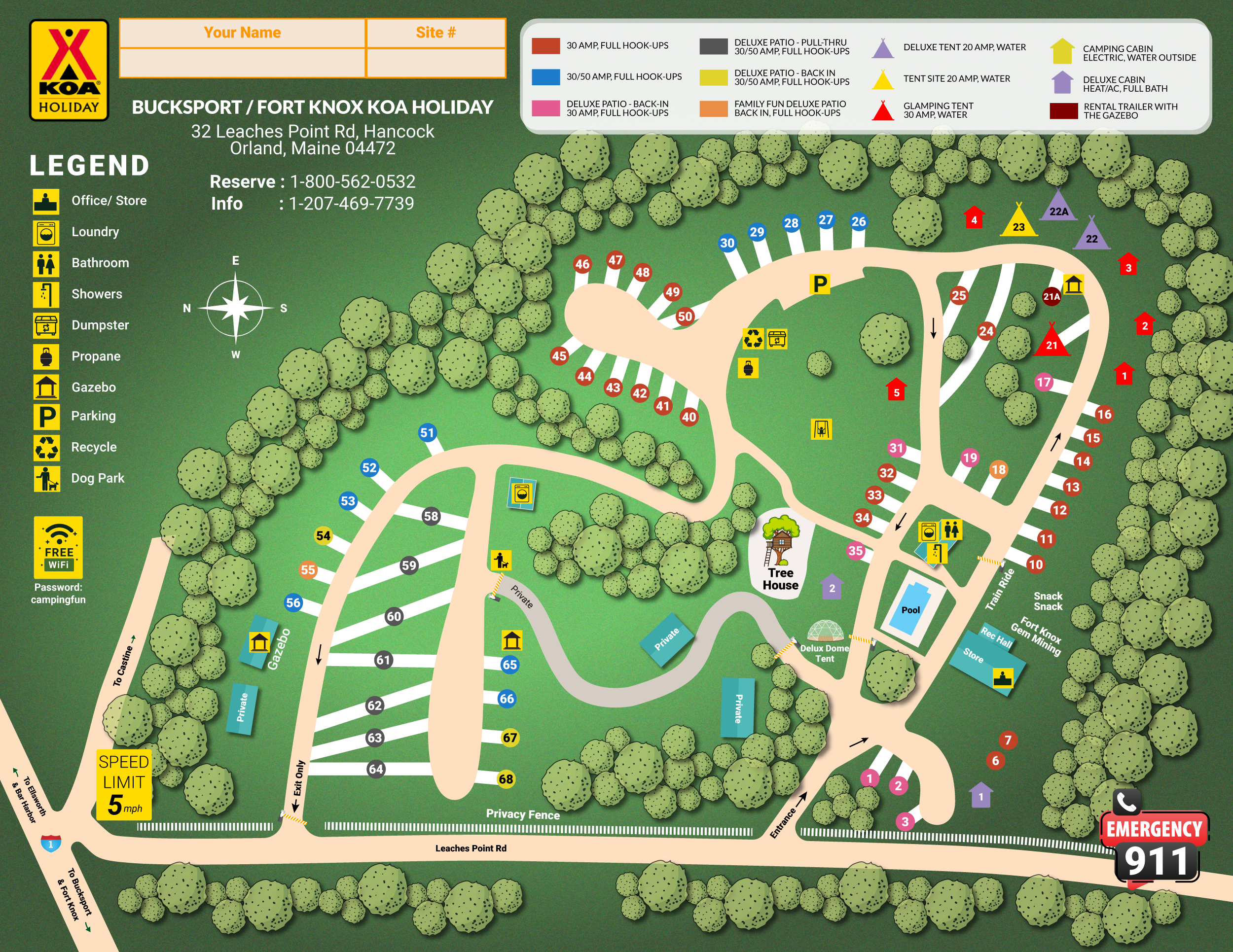 Campground Site Map