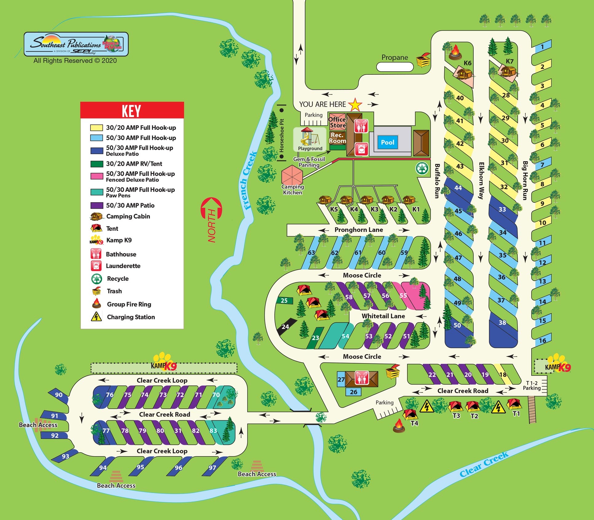 Buffalo, Wyoming Campground Map Buffalo KOA Journey