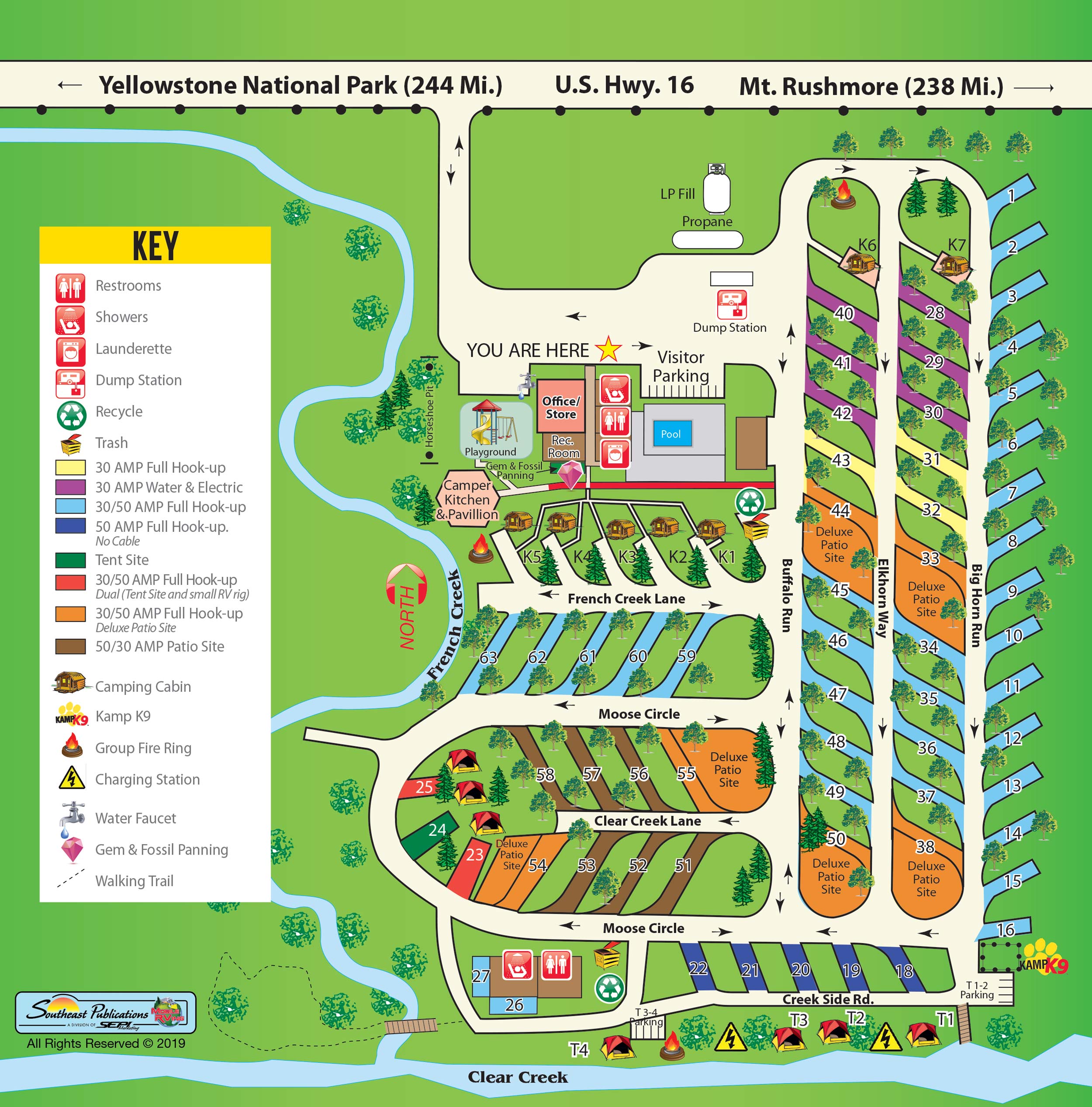Buffalo, Wyoming Campground Map Buffalo KOA