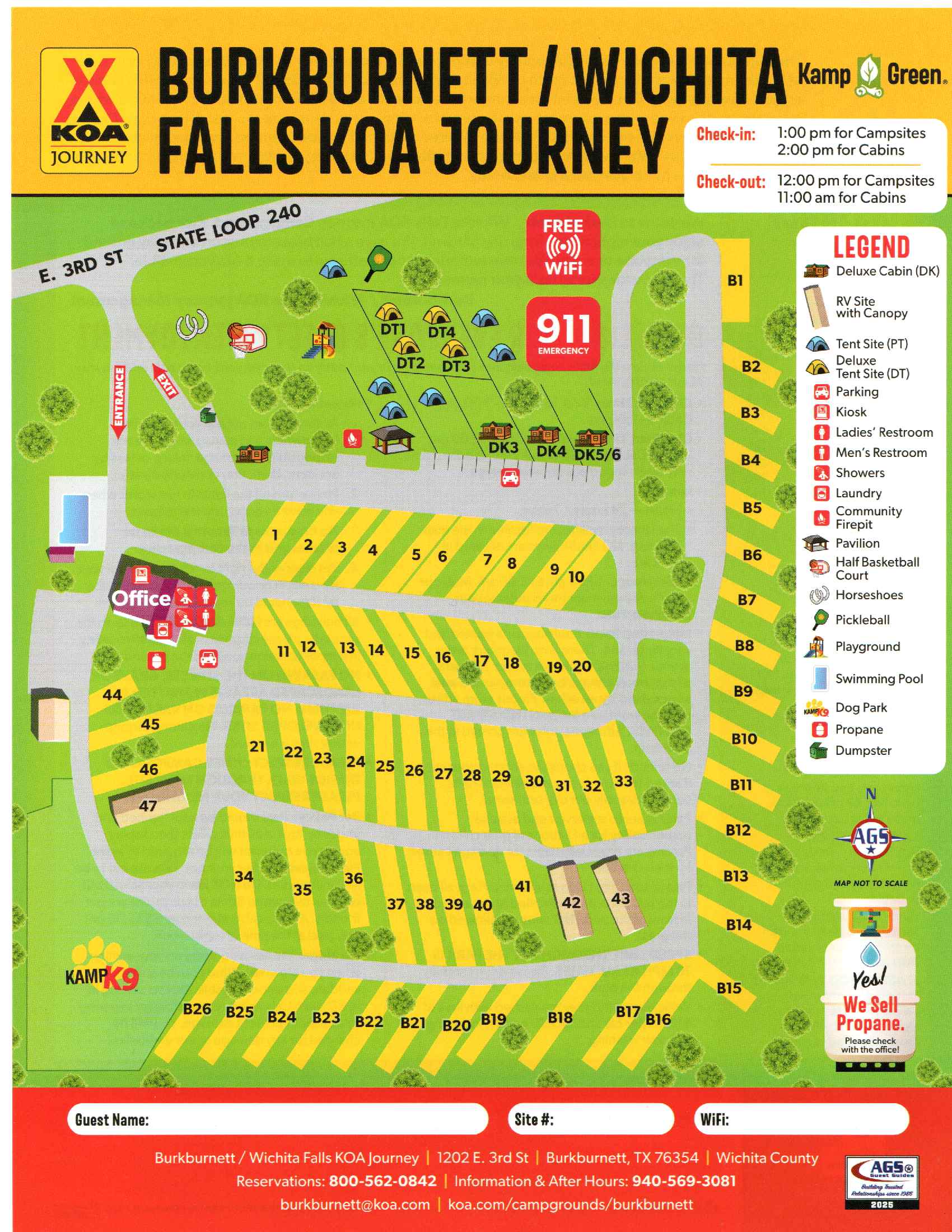 Campground Site Map