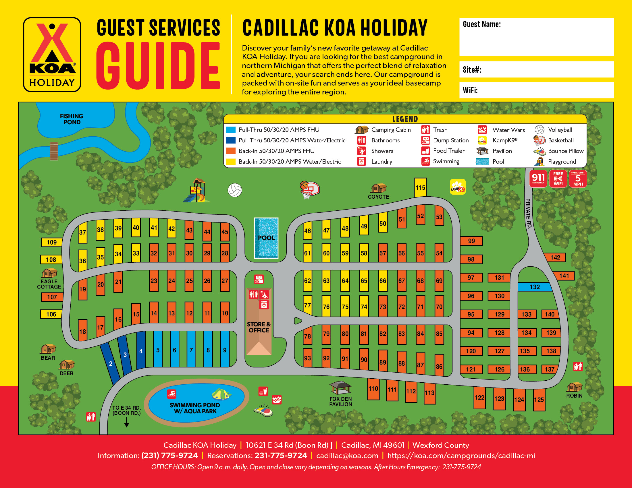 Campground Site Map