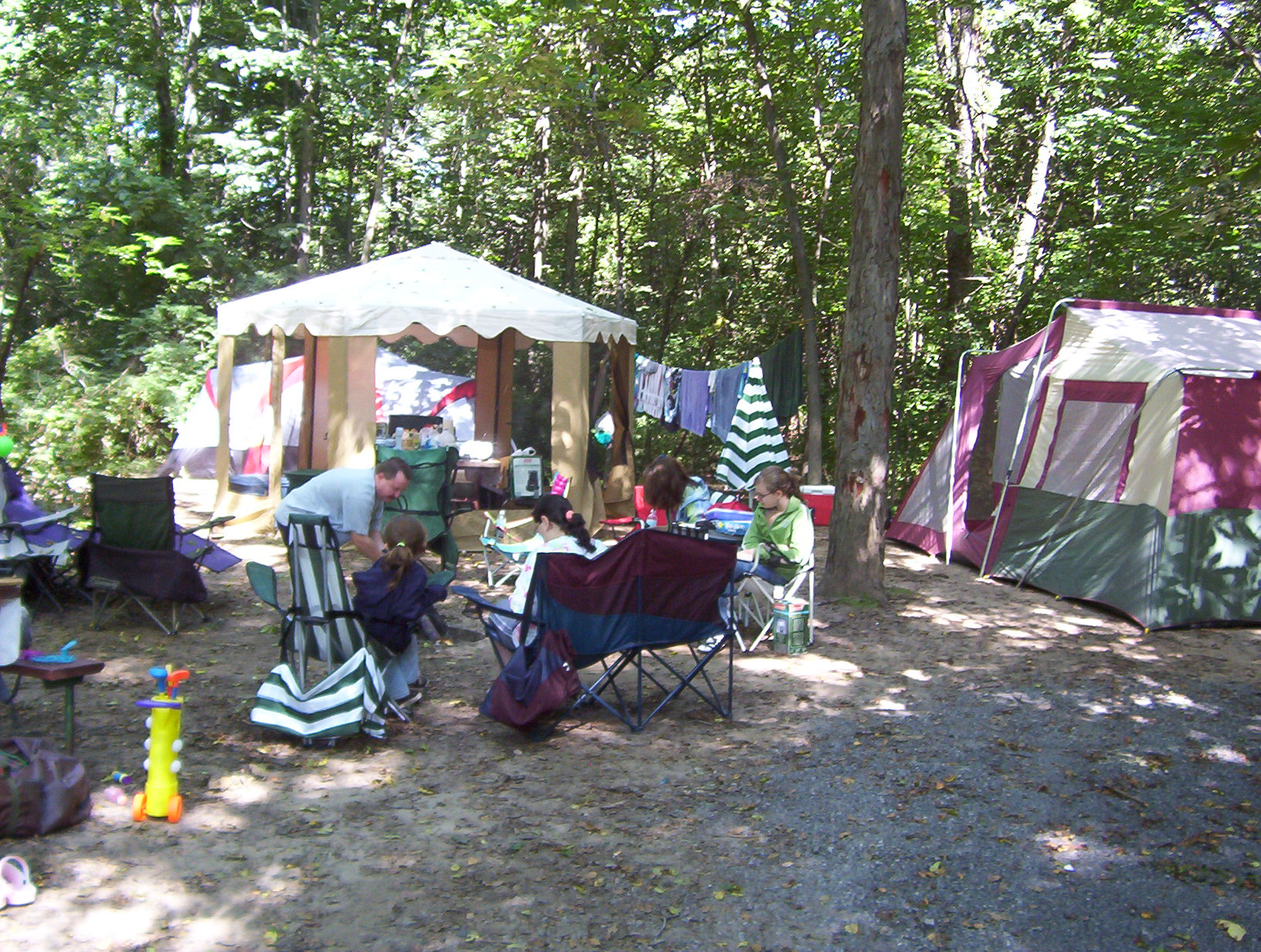 Tent camping in the woods!