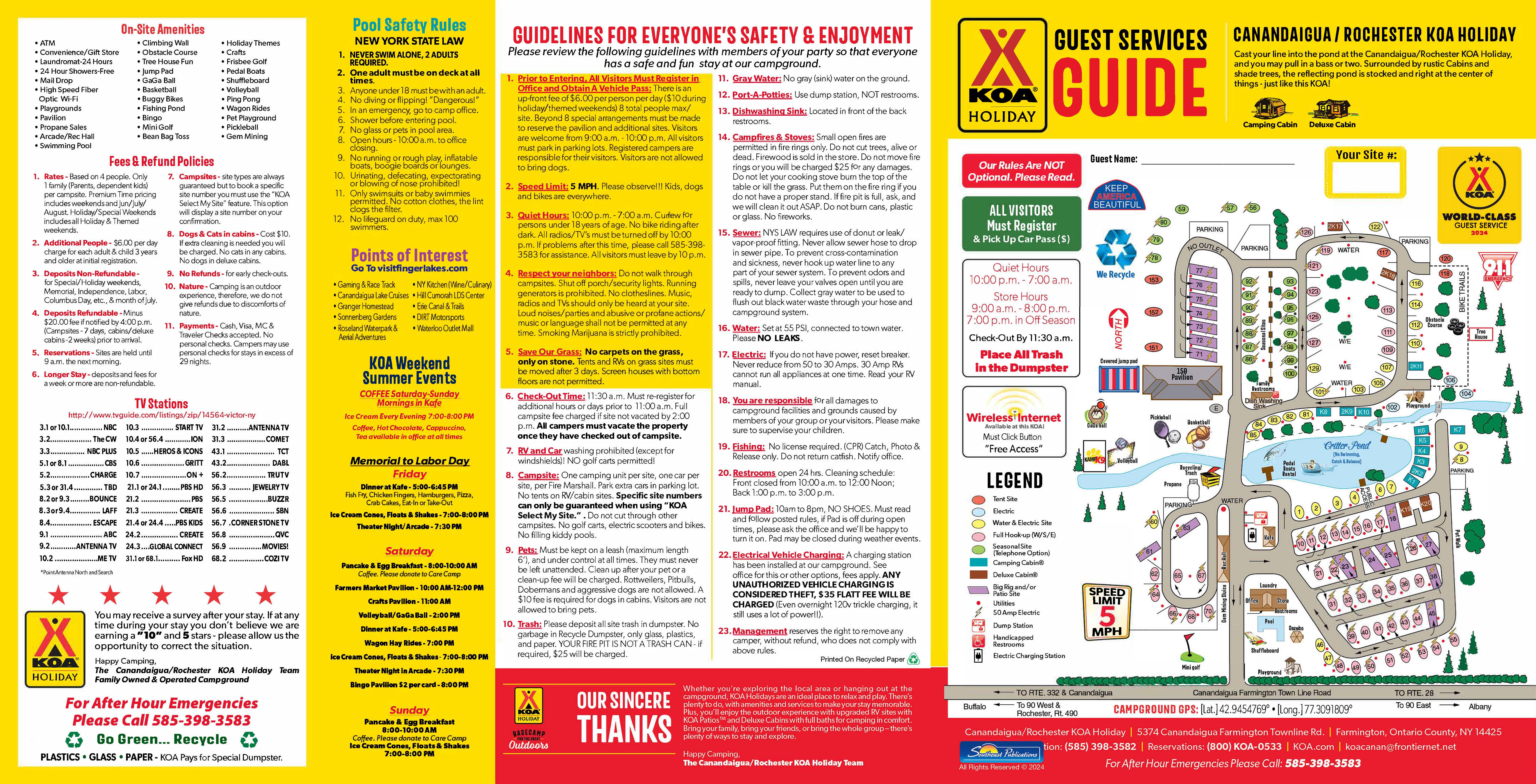 Campground Site Map