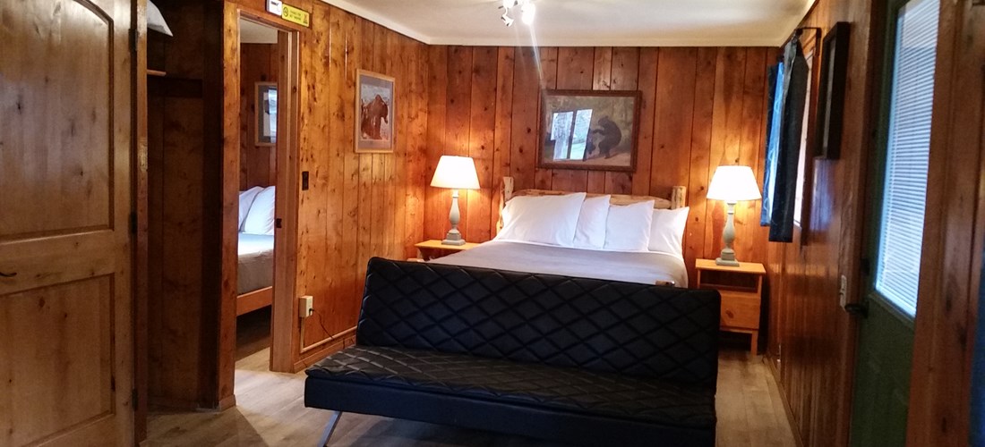 Main Room w/ Queen Bed & Futon sofa