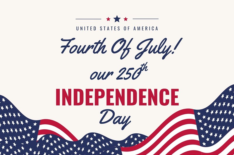 July 3-5: Fourth of July - Our 250th Independence day! Photo