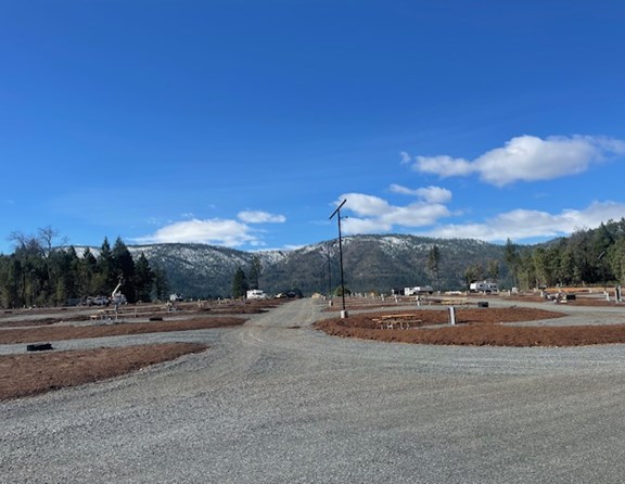 On sunny days the sky radiates blue across the campground!