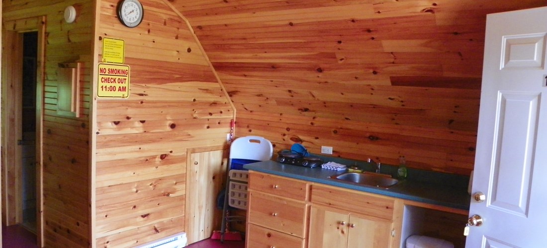 Deluxe Cabin's partial kitchenette.